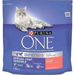 Purina One Croquettes Chat Sensible Saumon 1,5Kg (lot de 3)