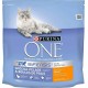 Purina One Croquettes Chat Pelage et Boules de Poils Poulet 1,5Kg (lot de 3)