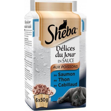SHEBA DELICE DU JOUR POISSON 6X50G