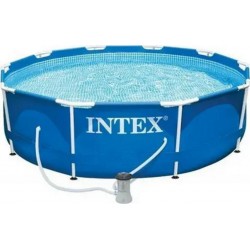 INTEX Kit Piscine Metal Frame Ronde Tubulaire 3,05m x 0,76m avec système de filtration 28202NP (28204FR)