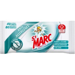 St Marc Désinfectantes Anti Allergènes 40 Lingettes (lot de 6)