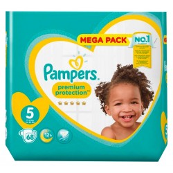 Pampers Couches Premium Megapack Taille 5 (11-16Kg) x68 (lot de 2)
