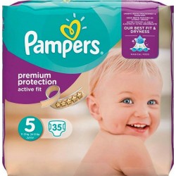 Pampers Couches Active Fit Taille 5 Géant (11-23Kg) x35 (lot de 2)
