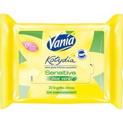 Vania Kotydia Sensitive Aloe Vera Lingettes Intimes x20 (lot de 4)