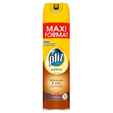 Pliz Sublime Aérosol Brillance et Soin Maxi Format 300ml (lot de 4)