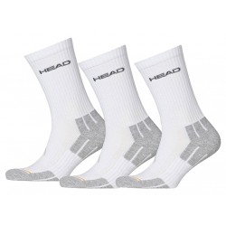 Head Chaussettes Performance Crew Gris Blanc Taille 39 à 42 (lot de 6 paires)