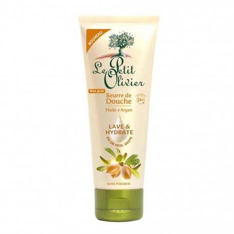 Le Petit Olivier Beurre de Douche Huile d’Argan Lave & Hydrate Sans Paraben 200g (lot de 4)