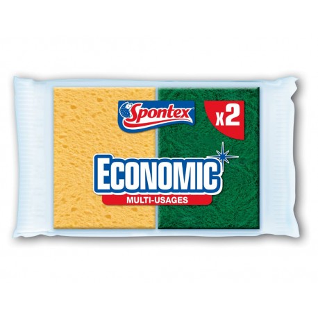 Spontex Economic Multi-Usages Par 2 (lot de 6 soit 12 éponges)