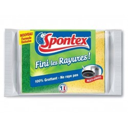 Spontex Eponge Fini Les Rayures Multi-Usages Par 2 (lot de 3 soit 6 éponges)