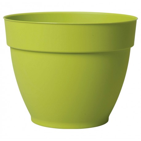 Deroma Pot Rond Plastique à Réserve d’Eau Vert Pistache Diamètre 21,6cm Hauteur 17cm (lot de 3)