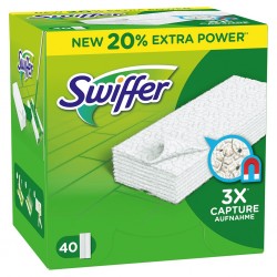 Swiffer Lingettes Sèches pour Balai Swiffer (lot de 2 boîtes soit 80 lingettes)