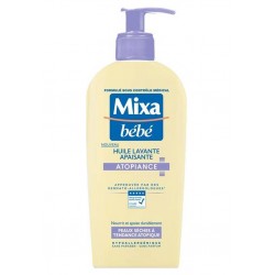 Mixa Bébé Huile Lavante Apaisante Atopiance Peaux Sèches à Tendance Atopique 250ml (lot de 4)