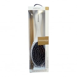Dessange Paris Brosse à Cheveux Ovale (blanche) Cheveux Normaux Mi-Longs à Longs