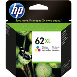 HP Cartouche d’Encre 62 XL Trois Couleurs (lot de 2)