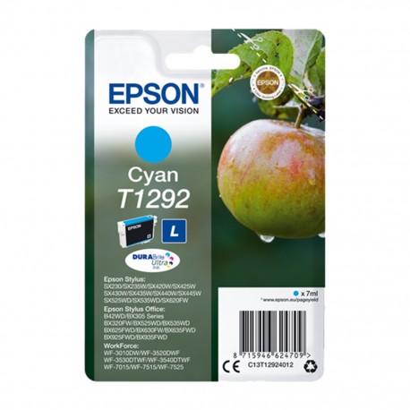 Epson Cartouche d’Encre DuraBrite Ultra Ink Cyan T1292 (lot de 2)