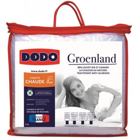 DODO Couette chaude percale 80% duvet 20% plumettes 140x200cm