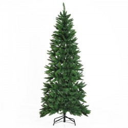 Homcom Sapin de Noël artificiel imitation Nordmann grand réalisme Vert 210cm