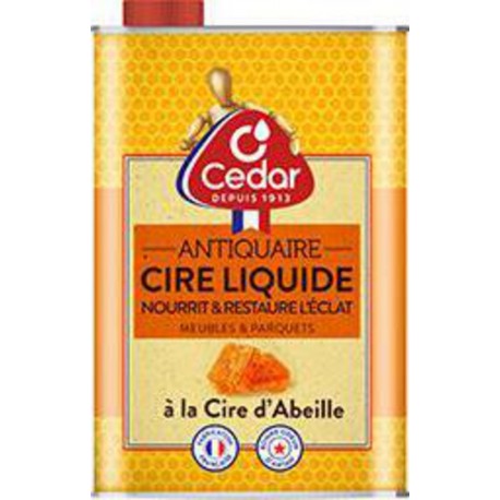 O'Cedar Cire liquide meubles et parquets à la cire d'abeille le bidon de 750ml