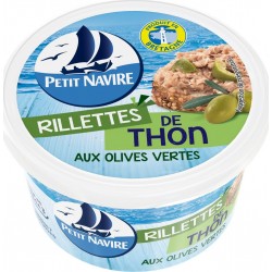 Petit Navire Rillettes thon olives vertes 125g