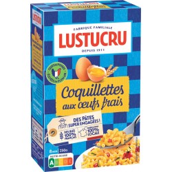 Lustucru Pâtes Coquillettes aux oeufs frais 250g