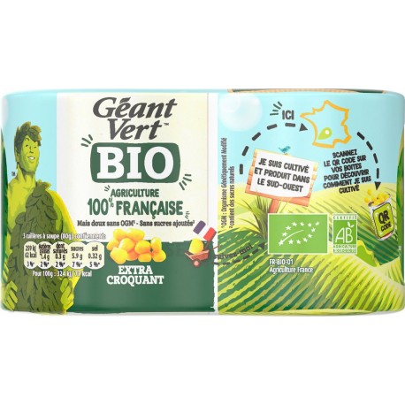 Geant Vert Maïs bio extra croquant