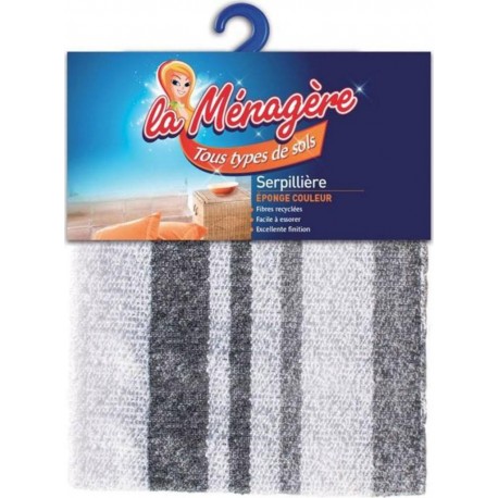 La Ménagère Tous Types de Sols Serpillère Eponge Couleur 50x60cm (lot de 3)