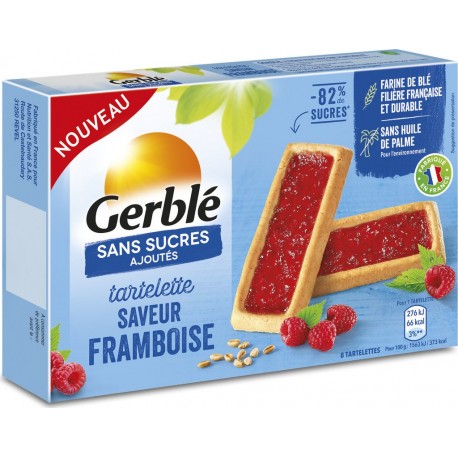 Gerblé Gerble Biscuits tartelette framboise sans sucres 144g