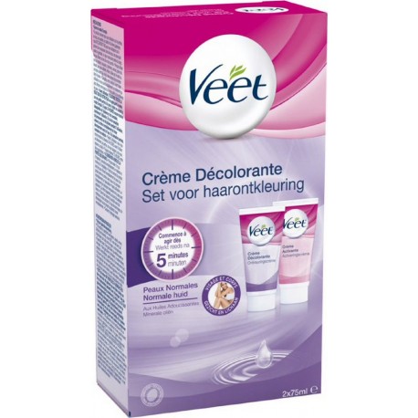 VEET Crème décolorante visage/corps peaux normales 2x75ml 150ml