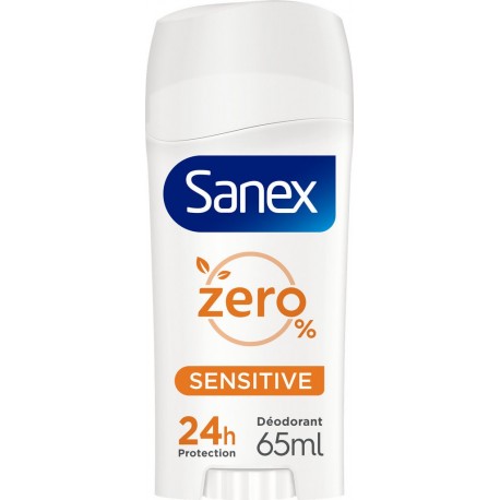 Sanex Déodorant solide Stick Zéro 0% Sensitive 65ml