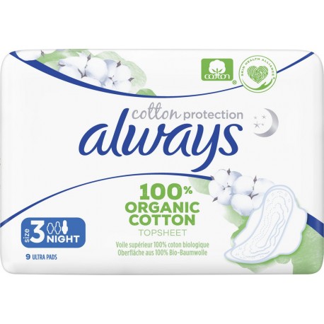 Always Serviette hygiénique coton ultra Bio