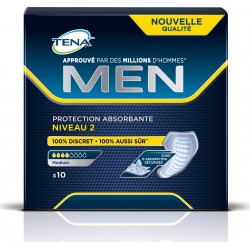 2 Tena Serviettes hygiéniques Men niveau paquet 10