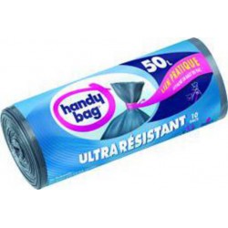 Handy Bag Sacs poubelle ultra résistants 50 l les 10 sacs