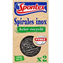 SPONTEX SPIRALES ACIER RECY.X2