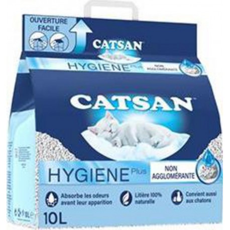 CATSAN Hygiène Plus - Litière minérale pour chat 10L