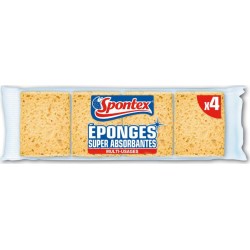 Spontex Eponges super Absorbantes Multi-Usages x4 (lot de 3 soit 12 éponges)