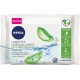 NIVEA Lingette démaquillante visage et yeux aloe vera Bio x25 (lot de 3) paquet 25 pièces