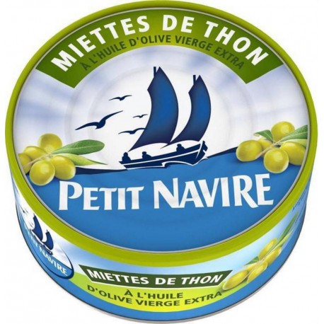 Petit Navire Miettes de Thon à l’Huile d’Olive Vierge Extra 160g (lot de 5)
