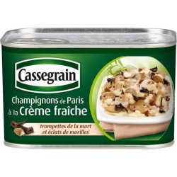 Cassegrain Champignons de Paris à la Crème Fraîche Trompettes de la Mort et Éclats de Morilles 380g (lot de 5)