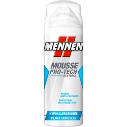 Mennen Mousse Pro-Tech Systeme Hypoallergénique Peaux Sensibles 250ml (lot de 4)