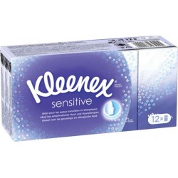 Kleenex Sensitive par 12 Étuis de Mouchoirs (lot de 6 soit 72 étuis)