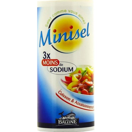 La Baleine Minisel 3x moins de Sodium Cuisson & Assaisonnement 125g (lot de 4)