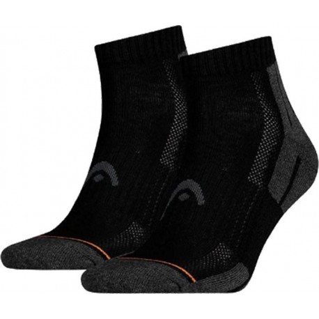 Head Chaussettes Performance Quarter Gris Noir Taille 43 à 46