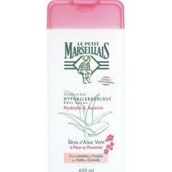 Le Petit Marseillais Douche & Bain Hypoallergénique Hydrate & Apaise Sève d’Aloe Vera & Fleur de Pommier 650ml