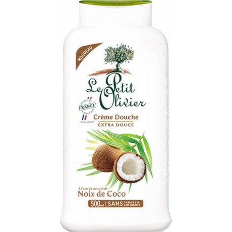 Le Petit Olivier Crème de Douche Extra Douce à l’Extrait Naturel de Noix de Coco 500ml