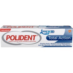Polident Fixe en 3D Total Action Fixation Forte Meilleure Force Masticatoire 40g