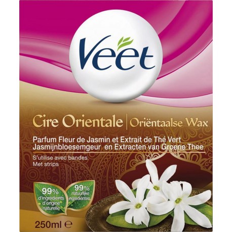 Veet Cire Orientale Parfum Fleur de Jasmin et Extrait de Thé Vert 250ml