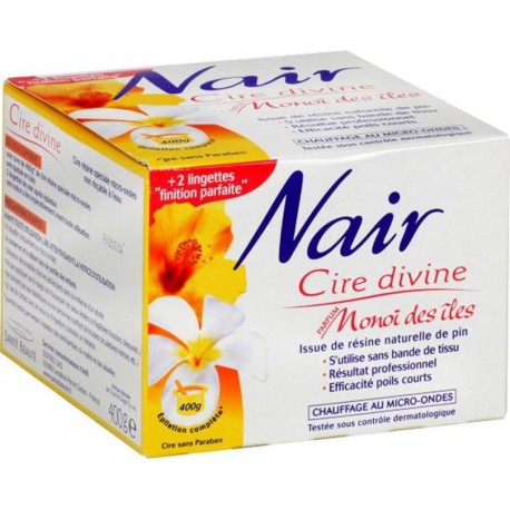 Nair Cire Divine Épilation Complète Monoï des Îles 400g