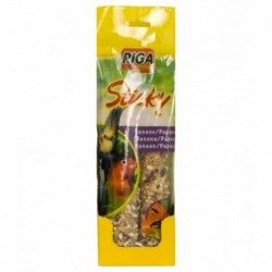 Riga Sticky Grandes Perruches Banane Papaye 2 Bâtonnets 140g (lot de 3)