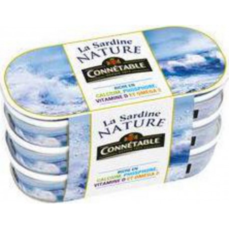 CONNETABLE LA SARDINE NATURE 3X39g 117g